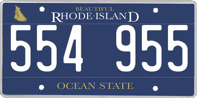 RI license plate 554955
