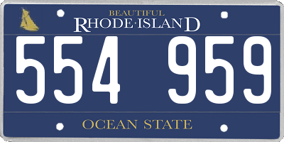 RI license plate 554959