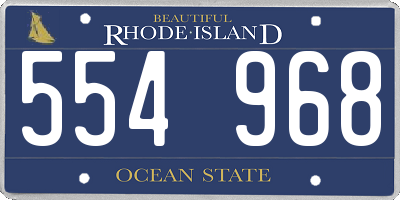 RI license plate 554968