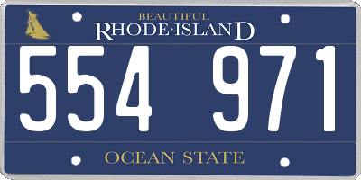 RI license plate 554971