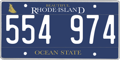 RI license plate 554974