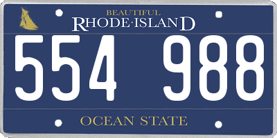 RI license plate 554988
