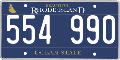 RI license plate 554990