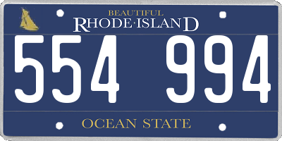 RI license plate 554994