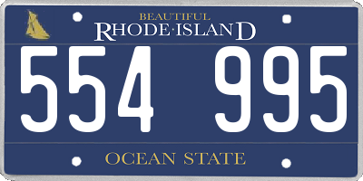 RI license plate 554995