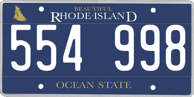 RI license plate 554998