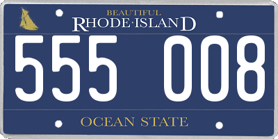 RI license plate 555008