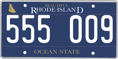 RI license plate 555009