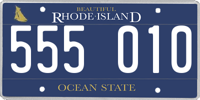 RI license plate 555010