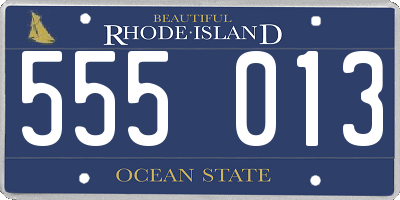 RI license plate 555013