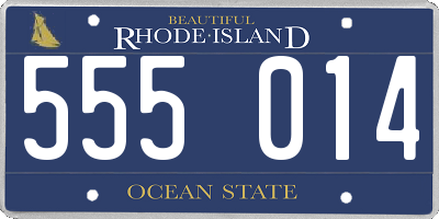 RI license plate 555014