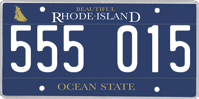RI license plate 555015