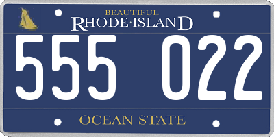 RI license plate 555022