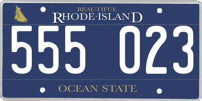 RI license plate 555023