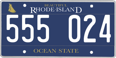 RI license plate 555024