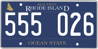 RI license plate 555026