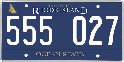RI license plate 555027