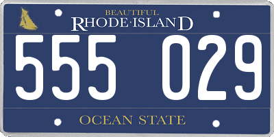 RI license plate 555029