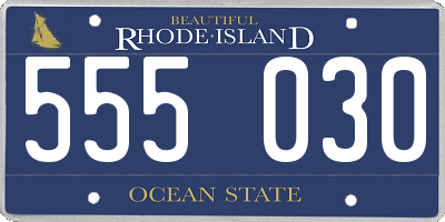 RI license plate 555030