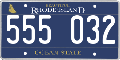 RI license plate 555032