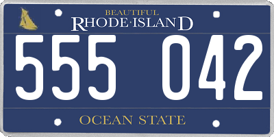 RI license plate 555042