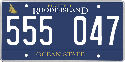 RI license plate 555047