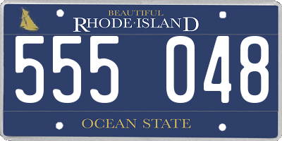 RI license plate 555048