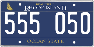 RI license plate 555050