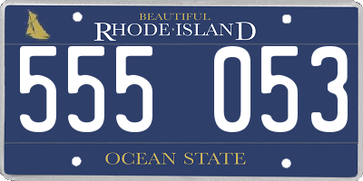 RI license plate 555053