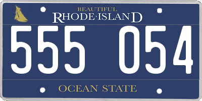 RI license plate 555054