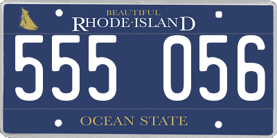 RI license plate 555056