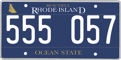 RI license plate 555057