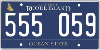 RI license plate 555059