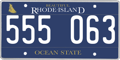 RI license plate 555063