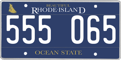 RI license plate 555065