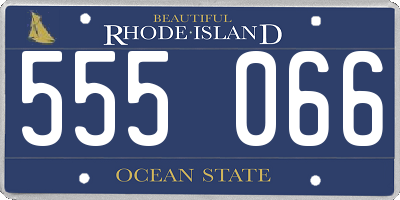 RI license plate 555066