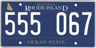 RI license plate 555067