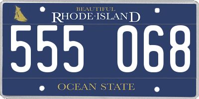 RI license plate 555068
