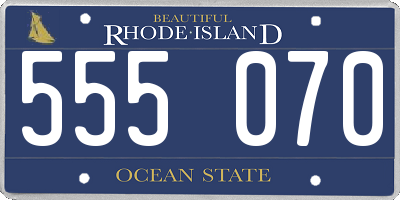 RI license plate 555070