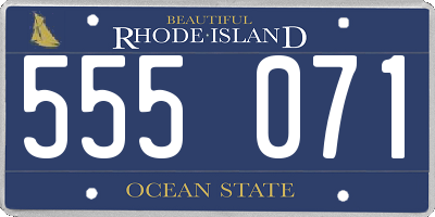 RI license plate 555071
