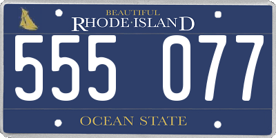 RI license plate 555077