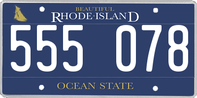 RI license plate 555078