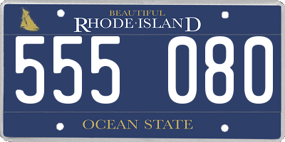 RI license plate 555080
