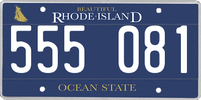 RI license plate 555081