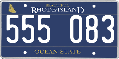 RI license plate 555083