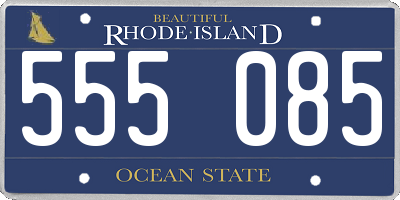 RI license plate 555085