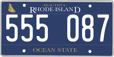 RI license plate 555087