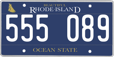 RI license plate 555089