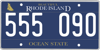 RI license plate 555090