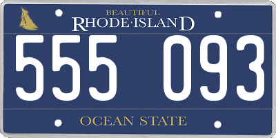 RI license plate 555093